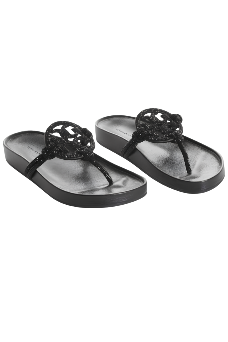 Tory Burch Miller Cloud Knotted Pave Perfect Black 170857-006
