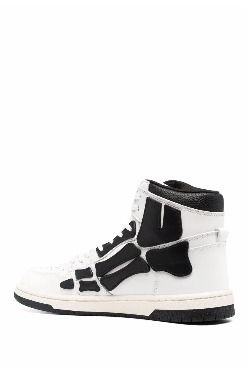 AMIRI Skel High-Top Sneakers - White & Black MFS002111