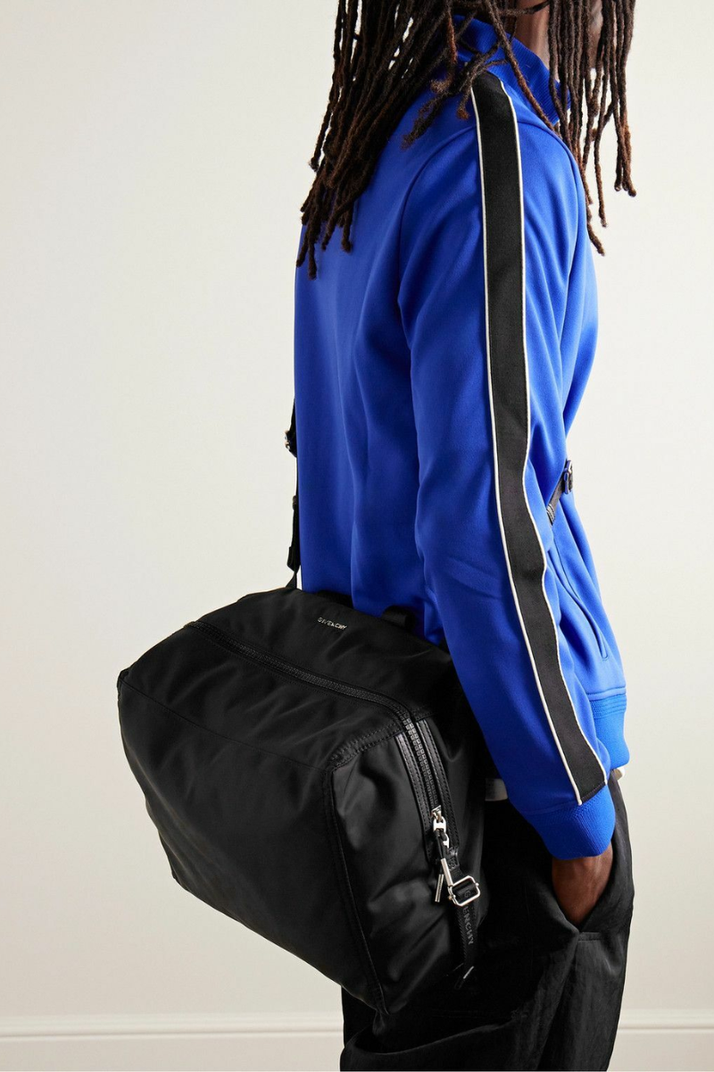 Givenchy Pandora Medium Leather-Trimmed Nylon Messenger Bag