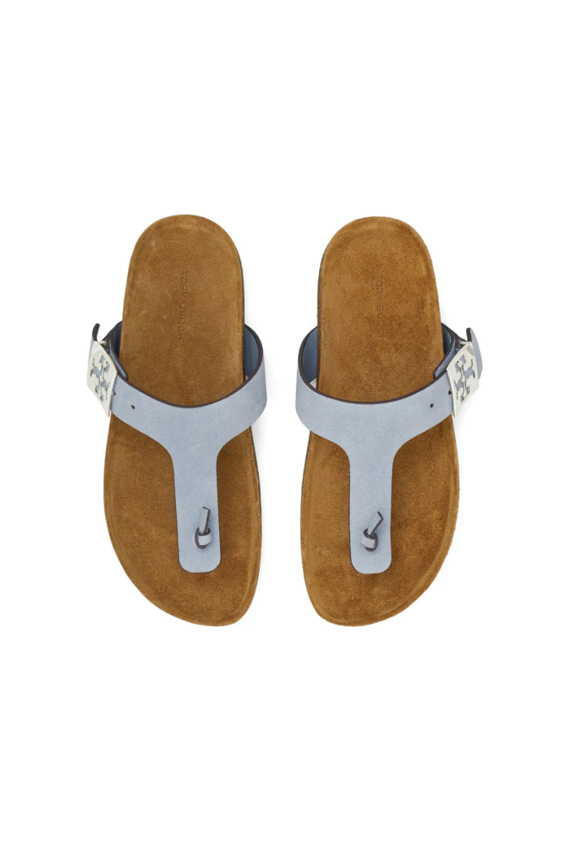 Tory Burch Mellow Thong Sandel Slippers Aria Blue/Avola 150910100