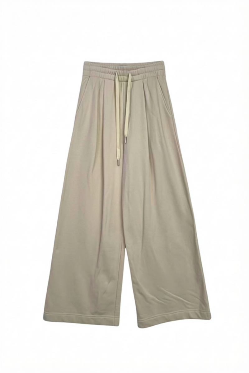 Max Simple Casual Drawstring Pants Rice MSSG261065R