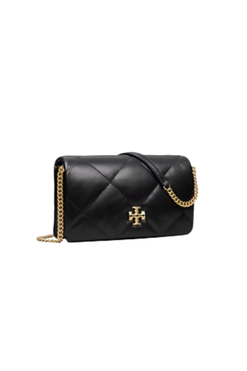 Tory Burch Kira Diamond Quilt Chain Wallet Black 158624-001
