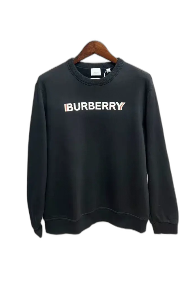 Burberry Men's  Slogan Print Cotton Oversized Sweatshirt