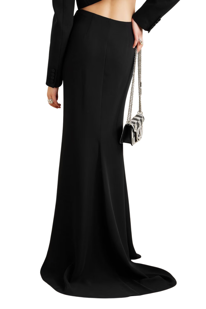 Valentino Garavani Silk-Cady Maxi Skirt Nero 3B0RAAR01MM_0NO