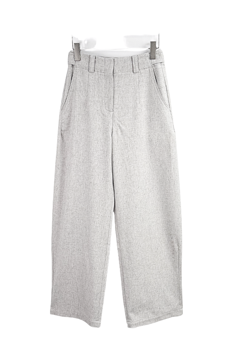Max Simple Relaxed Suit Pants Grey