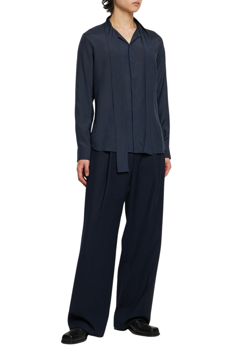 Valentino Silk Long-Sleeved Scarf Shirt