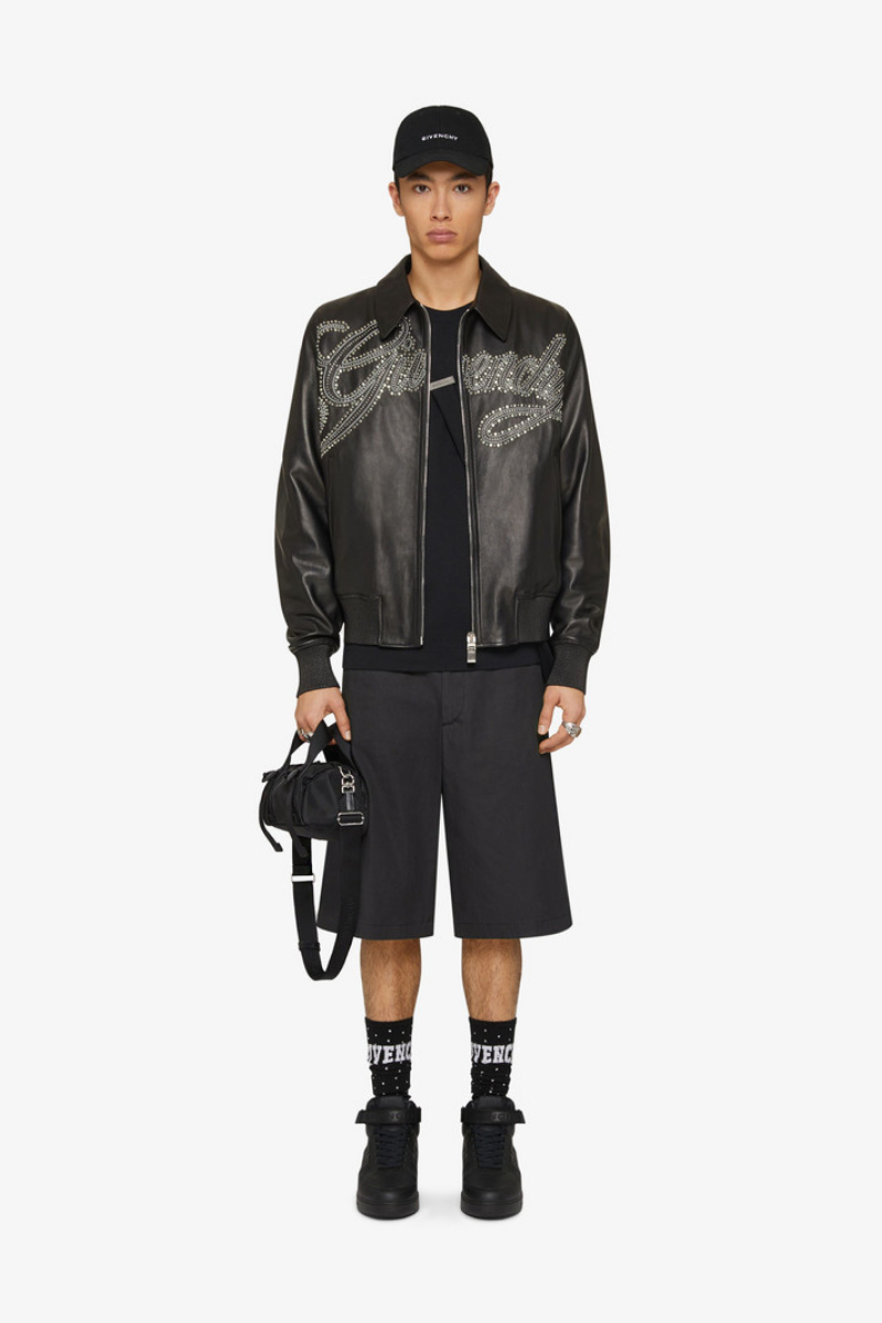 Givenchy Chino Base Shorts With Leg Pocket_Black