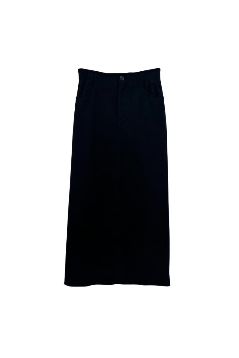Max Simple Easy Straight Skirt Black MSSG263026B