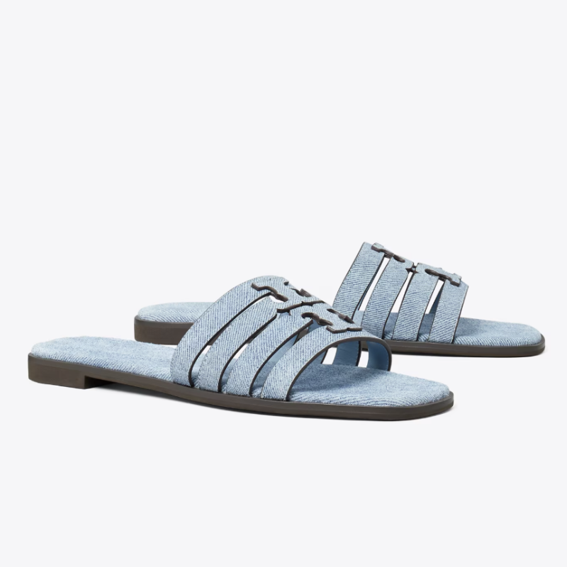 Womens | Tory Burch Ines Slides Denim Print 167992