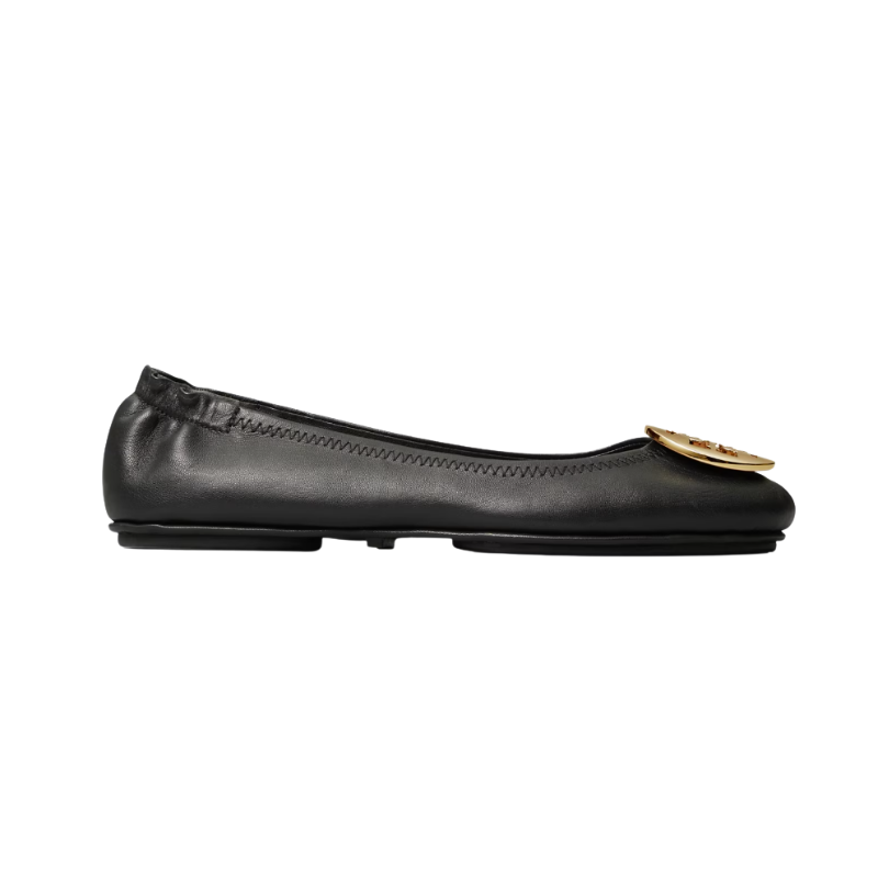 Womens | Tory Burch Minnie Travel Ballet Flats Black/Gold