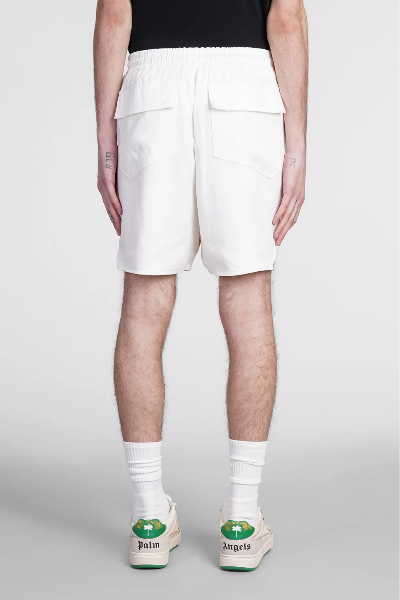Rhude Palms Logo Track Shorts In White