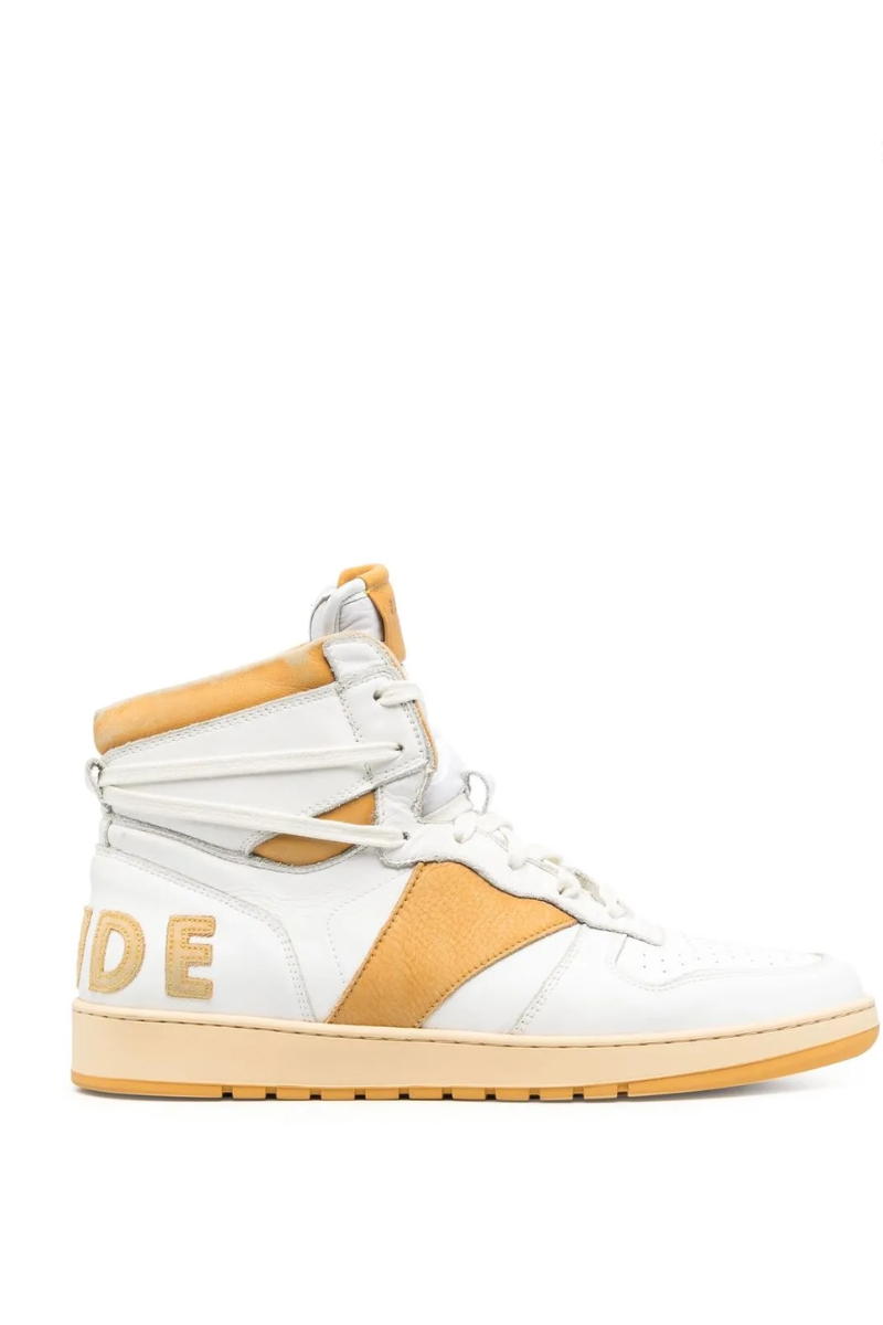 Mens | RHUDE Rhecess-Hi Sneakers White/Orange