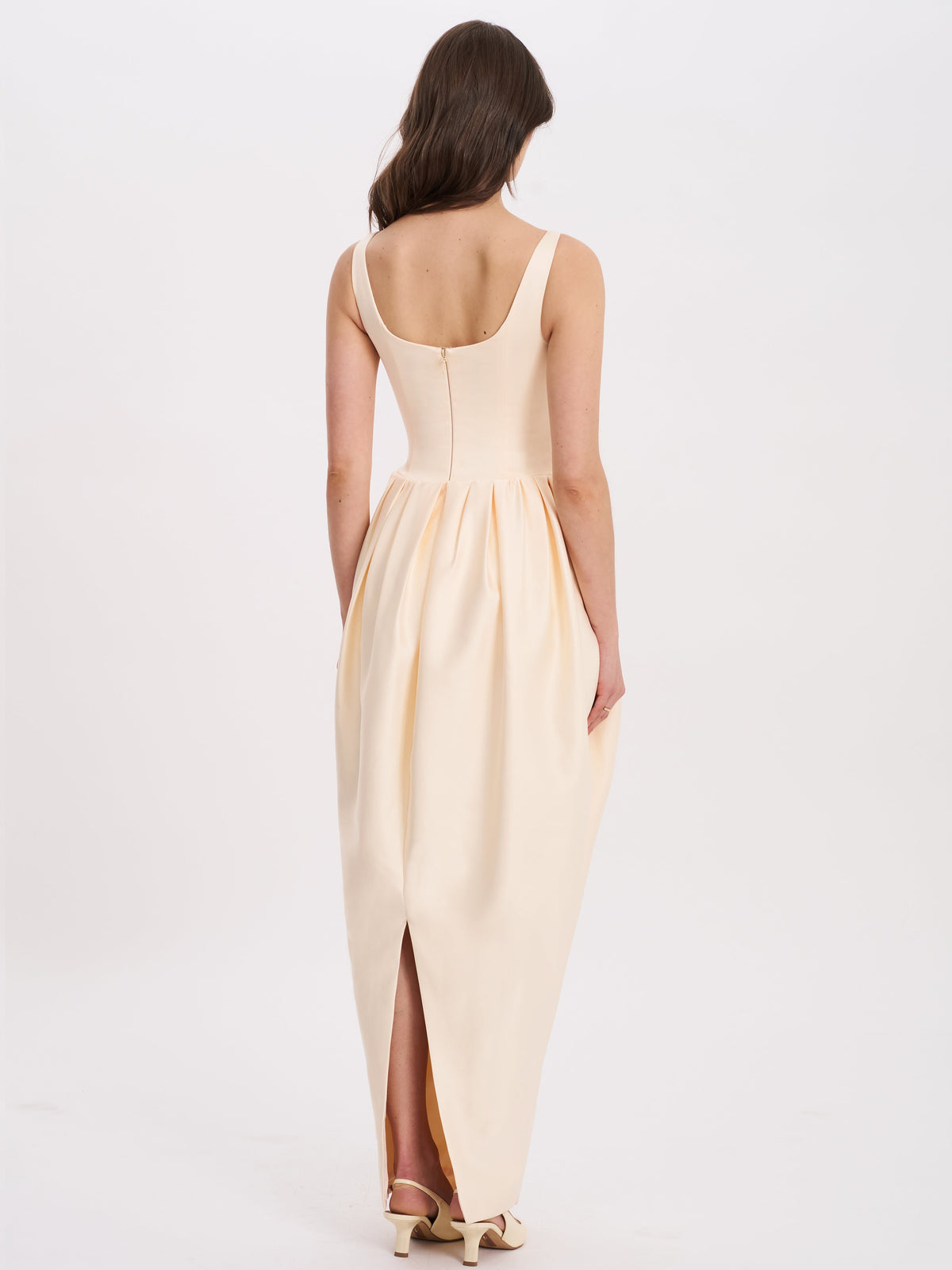 Udana Butter Yellow Drop Waist Tulip Gown (Archive Sale)