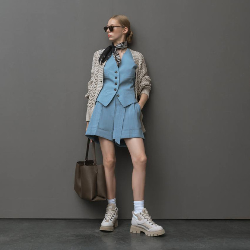 Brunello Cucinelli Beige Combination Boots with Monil Chain