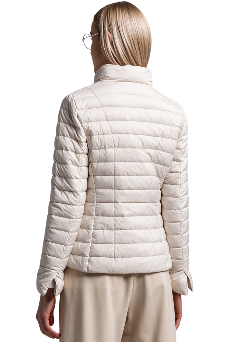 MooRER AISHA-S3 Short Quilted Jacket Ivory