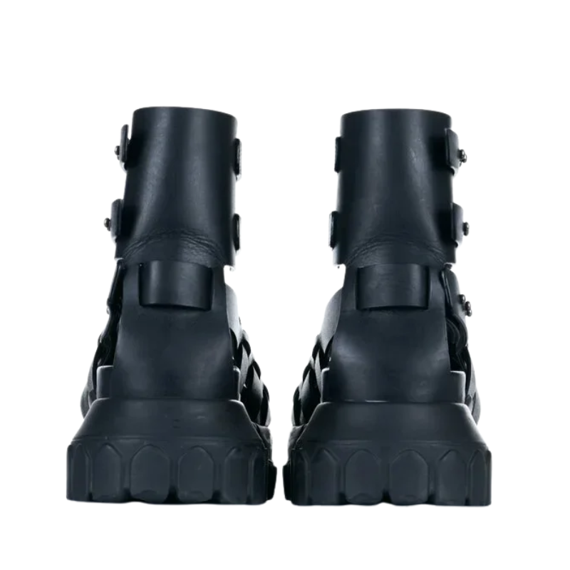 Womens | Rick Owens Tractor Platform Hiking Sandal Black