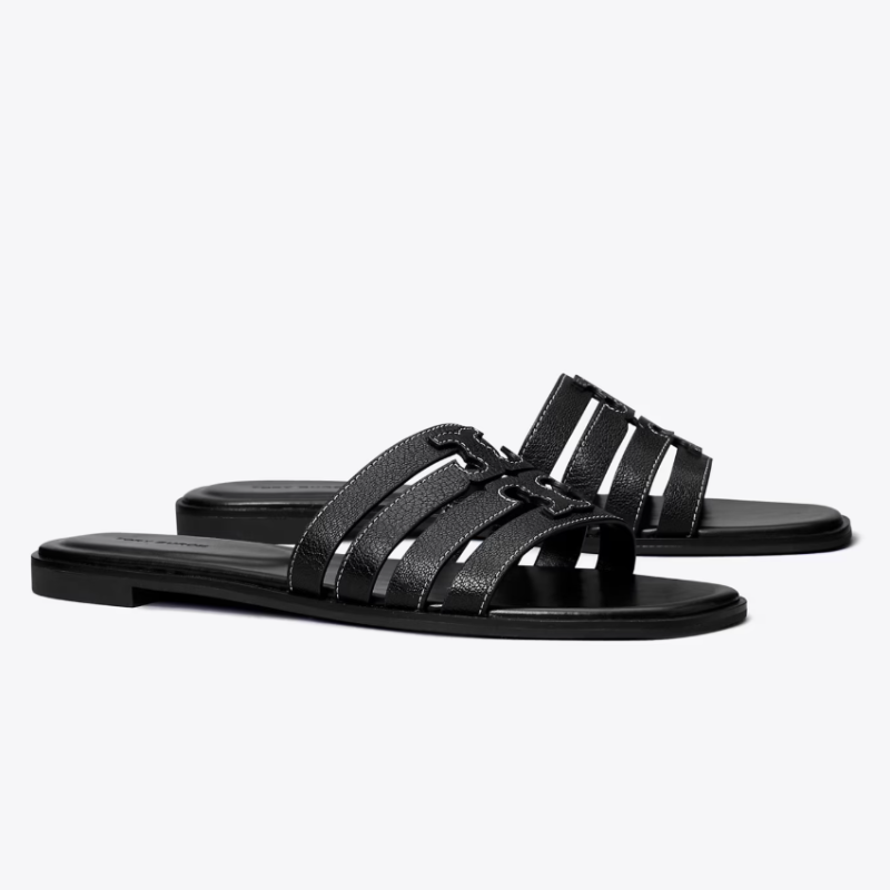 Tory Burch Ines Slide Sandals Perfect Black
