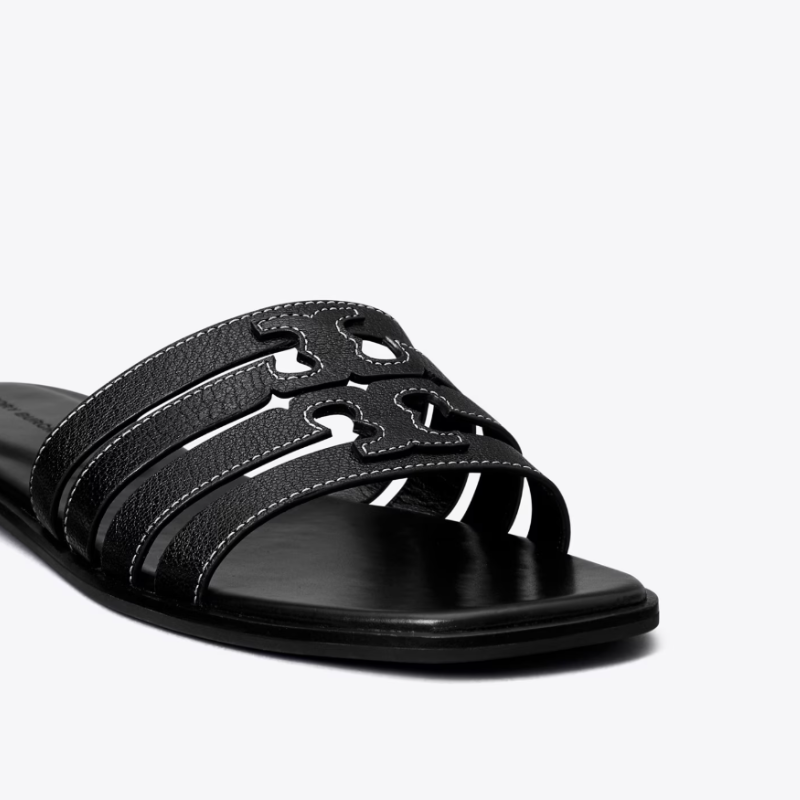 Tory Burch Ines Slide Sandals Perfect Black