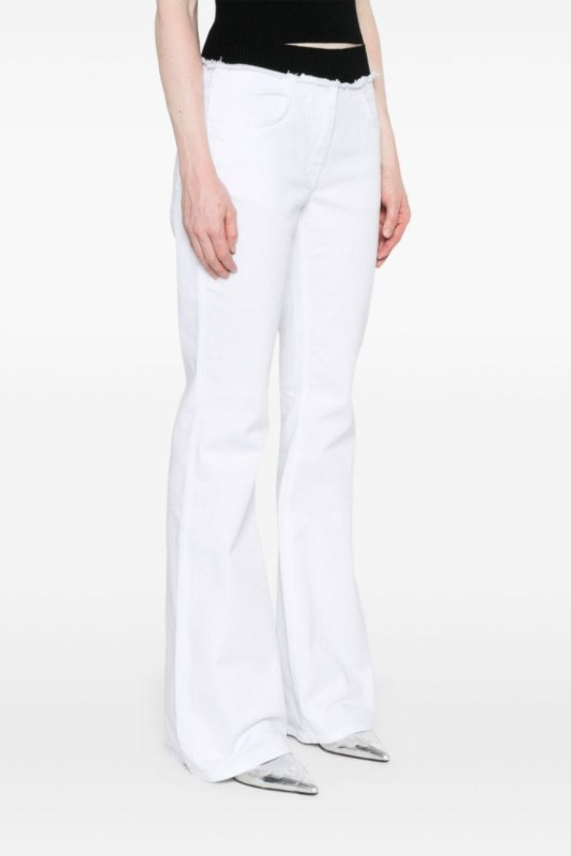Givenchy Low Waist Denim Pants Without Waistband_White