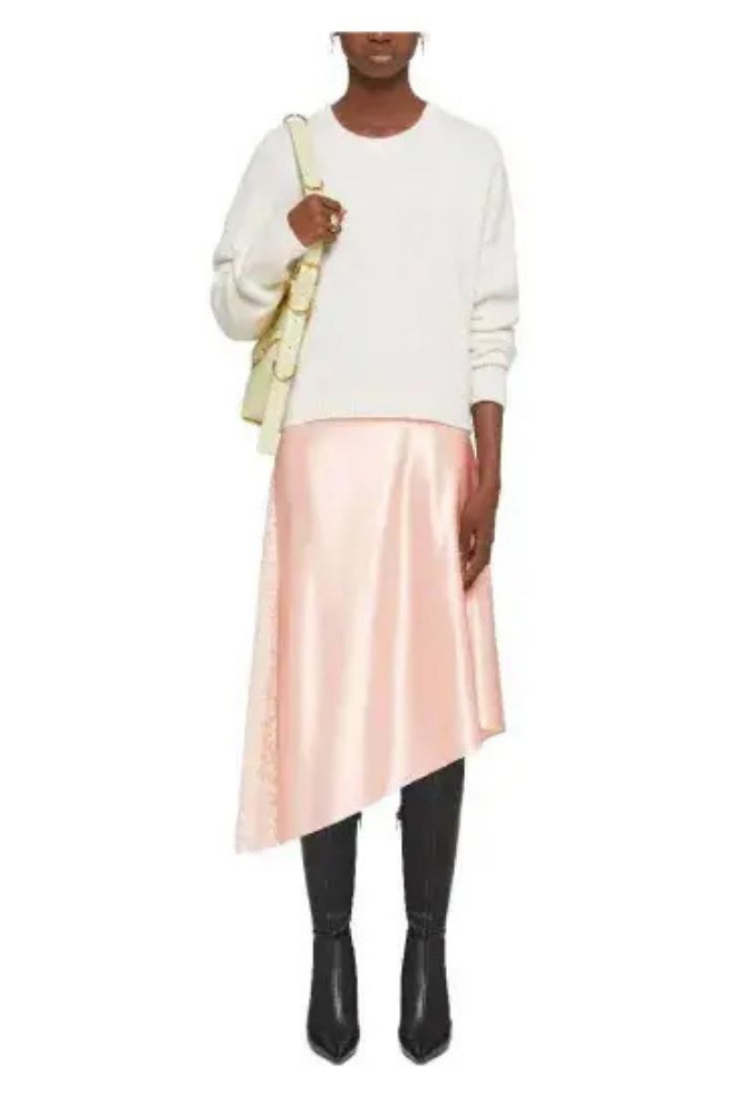 Givenchy Skirt With Lace Details_Blush Pink