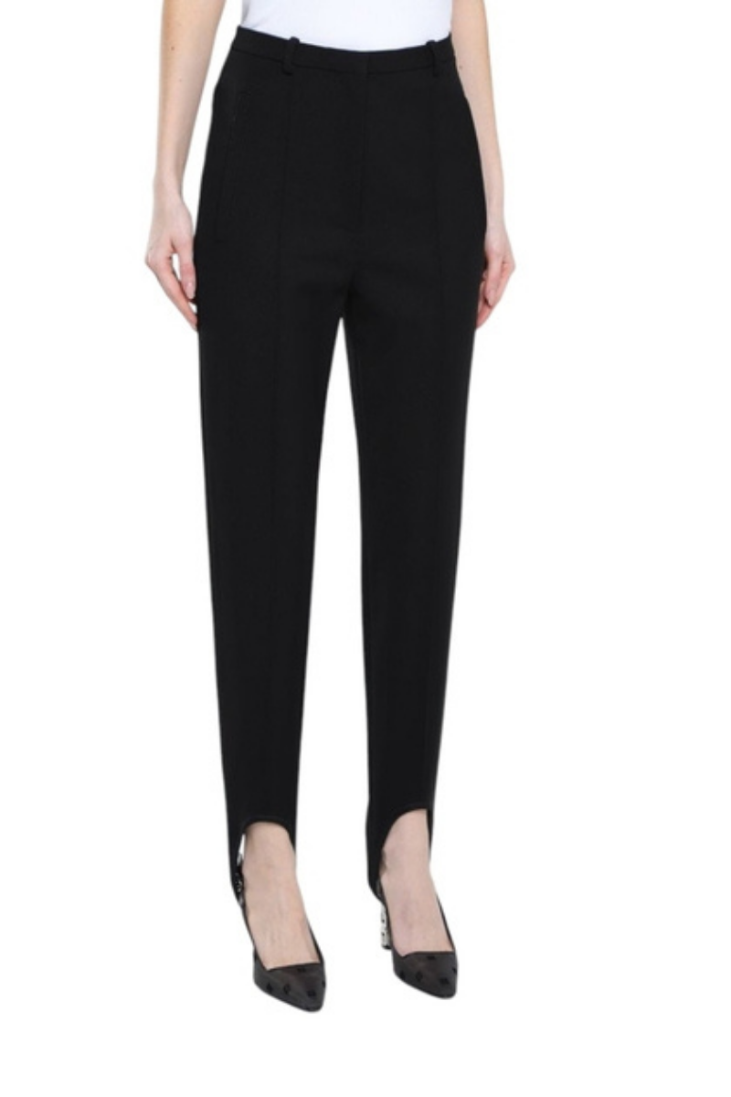 Givenchy High Waist Stirrup Pants_Black