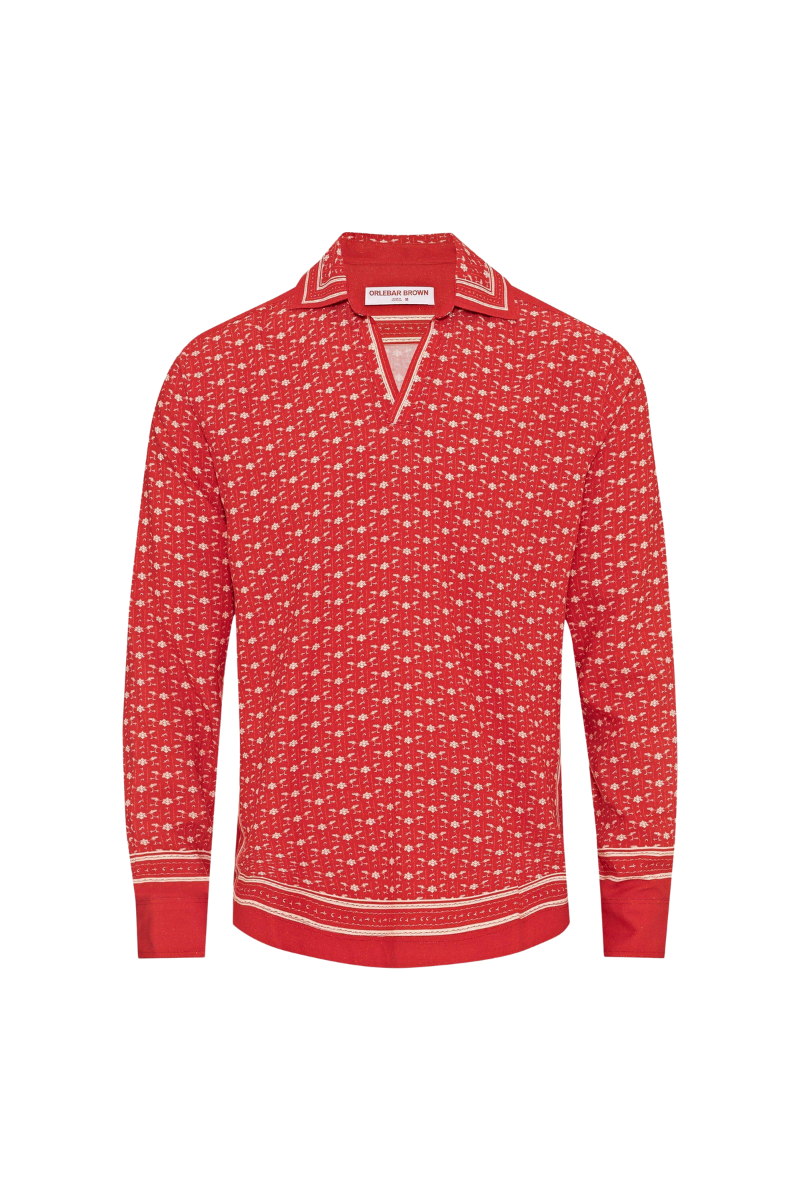 Orlebar Brown RIDLEY BANDANA-277245-VERMILLION/SEA MIST