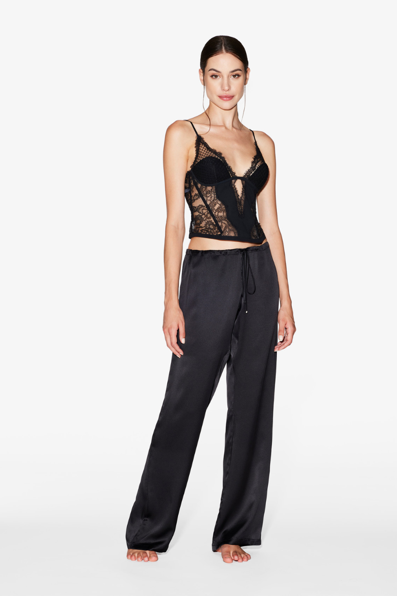 La Perla Honeycomb Shadows Corset With Leavers Lace