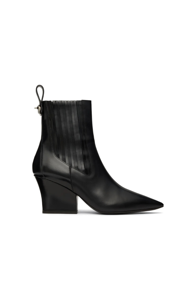 Valentino Garavani 75mm VLogo Lockette Beatle Boots In Black
