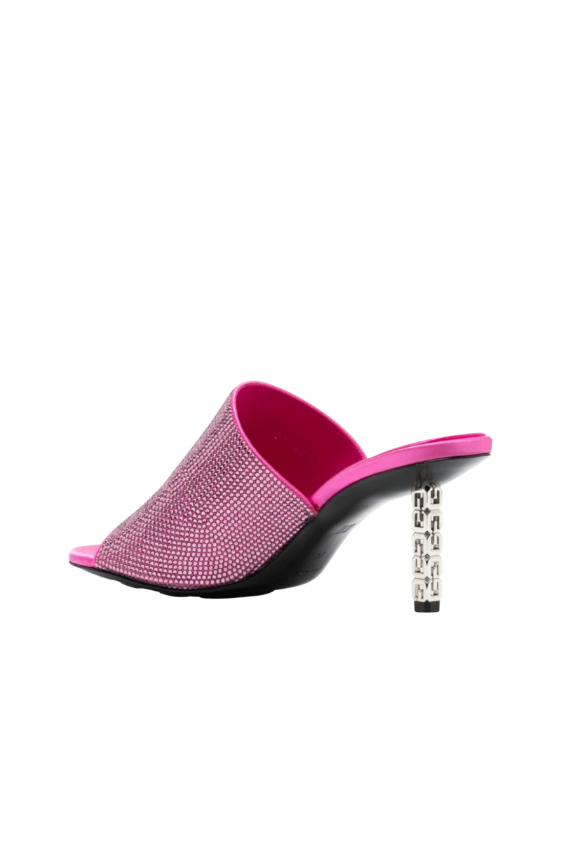 Givenchy G Cube Mules Slim Heel 70Mm_Neon Pink