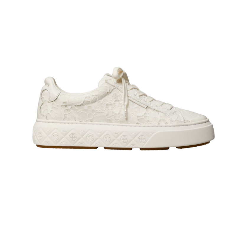 Womens | Tory Burch Ladybug Lace Court Sneakers Ivory