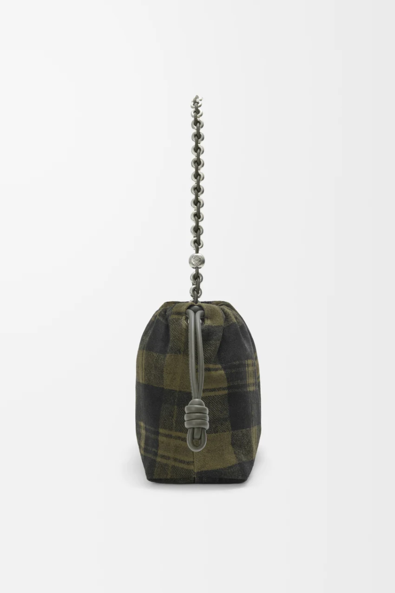 Loewe Medium Flamenco purse in tartan suede