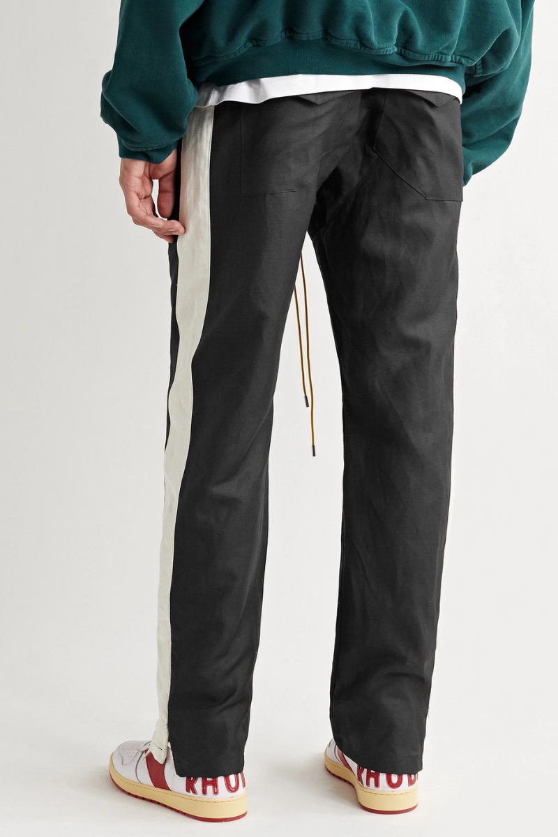 RHUDE Men's Black Collegiate Track Trousers