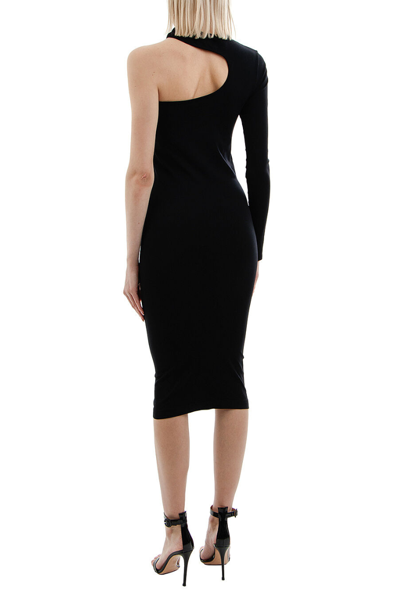Helmut Lang Seamless Versey Cutout Dress Black