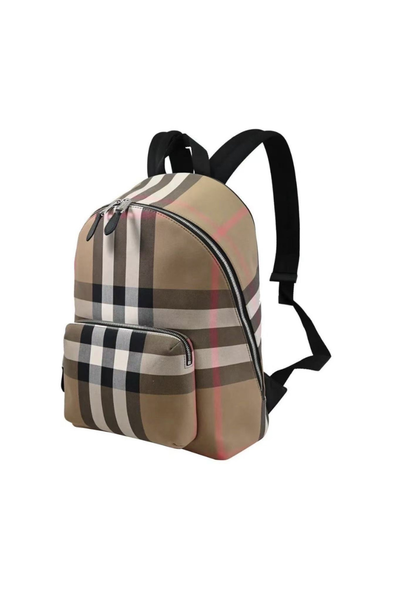 Burberry Jeff Check Backpack in Khaki