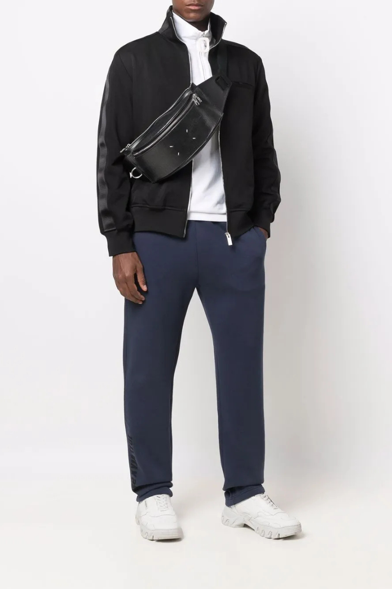 1017 Alyx 9sm Drawstring Waist Cotton Blend Track Trousers in Navy Blue