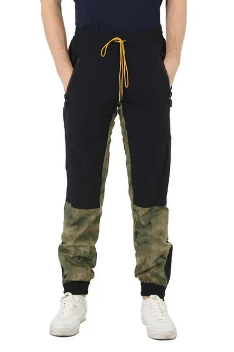 Rhude Black / Camo Nylon Jogger Pants