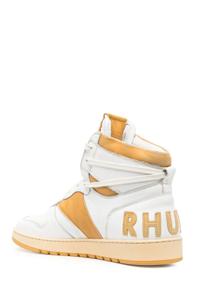 Mens | RHUDE Rhecess-Hi Sneakers White/Orange
