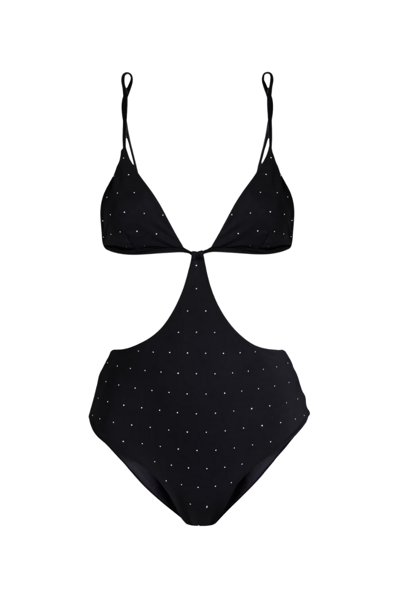 Onia Rose Cutout Crystal-
embellished Swimsuit