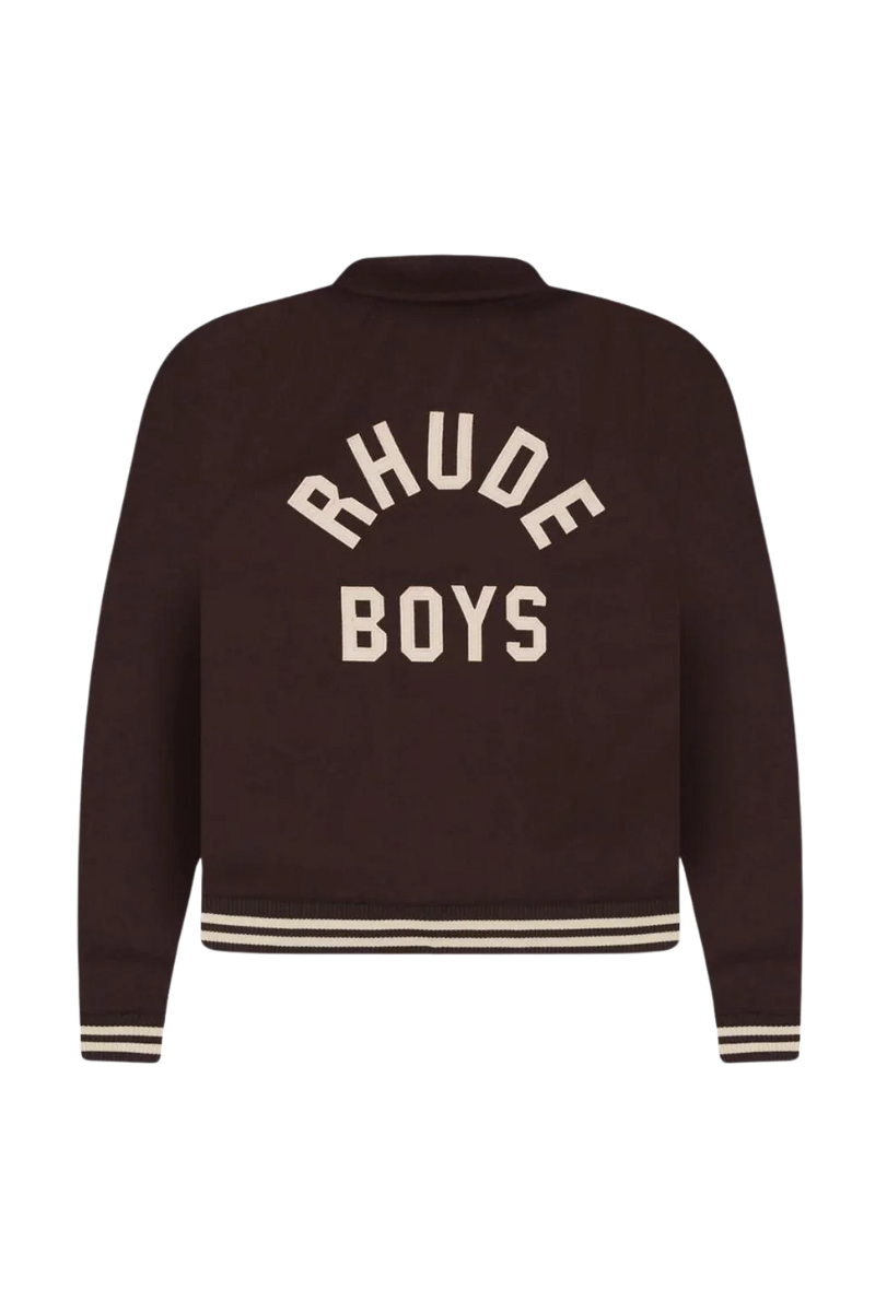 RHUDE Boys Signature Bomber - Brown