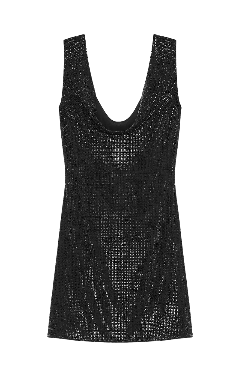 Givenchy Adymetrical Drape Dress Black BW21U1G1MG