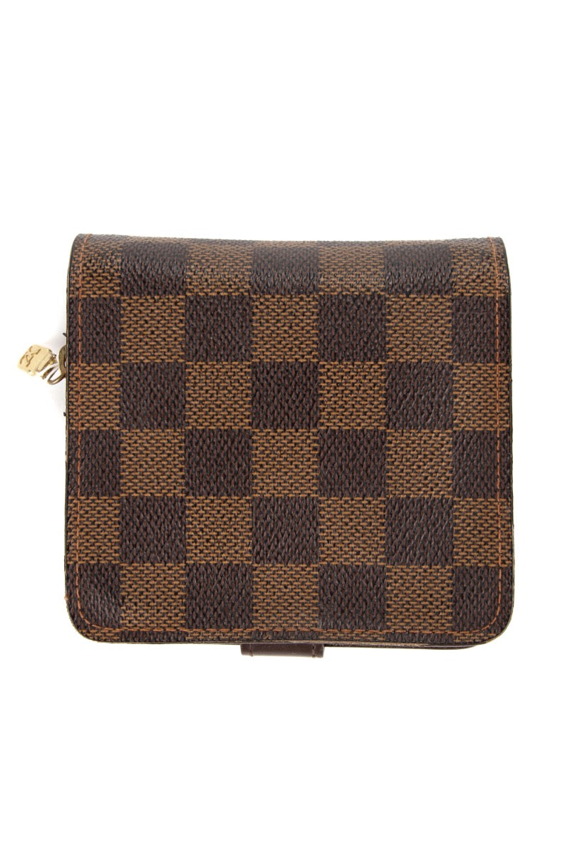 Compact Zip Wallet-Brown