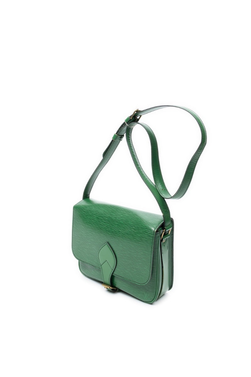 Cartouchiere Black Stitching-Green