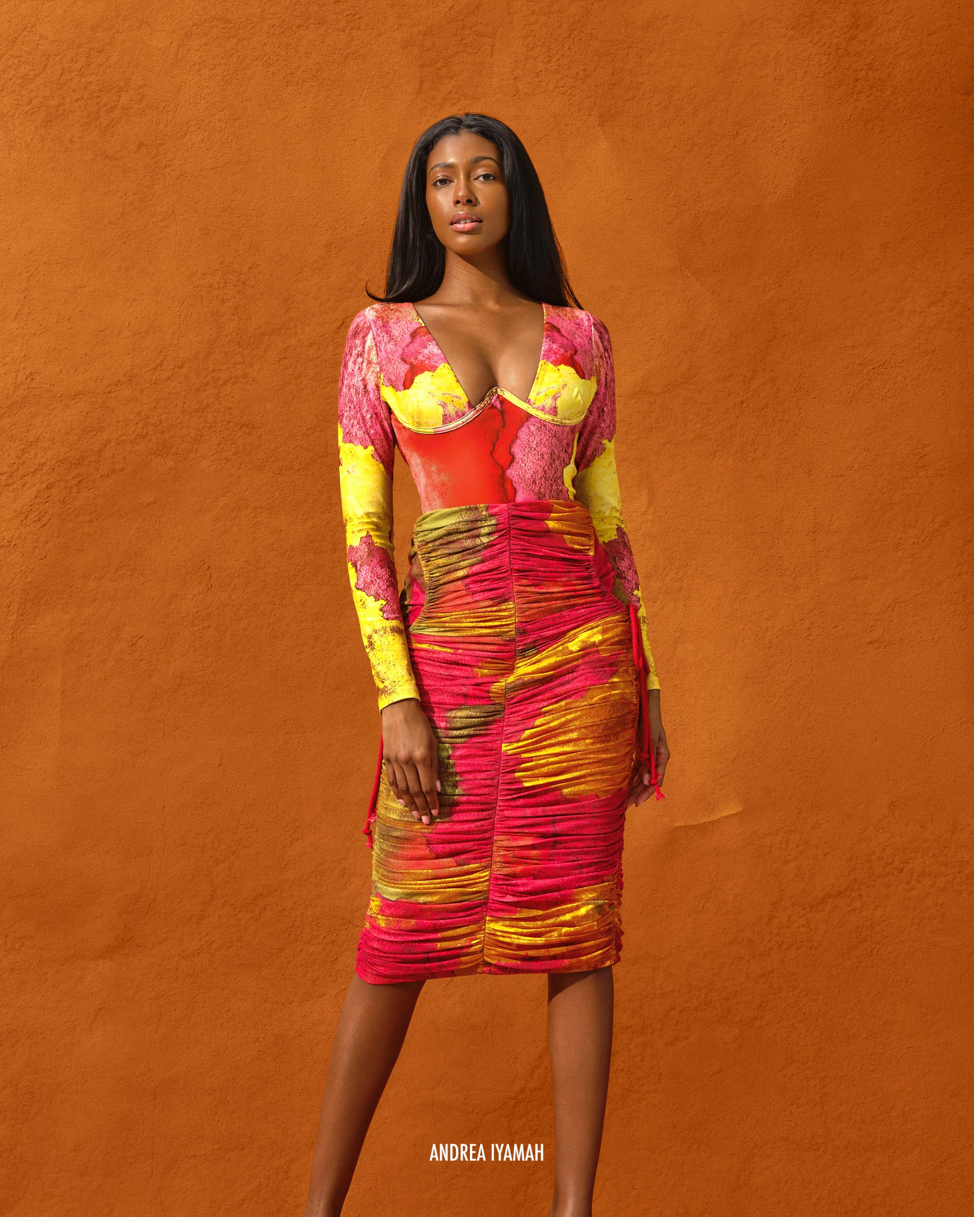 TAKA MESH MIDI SKIRT