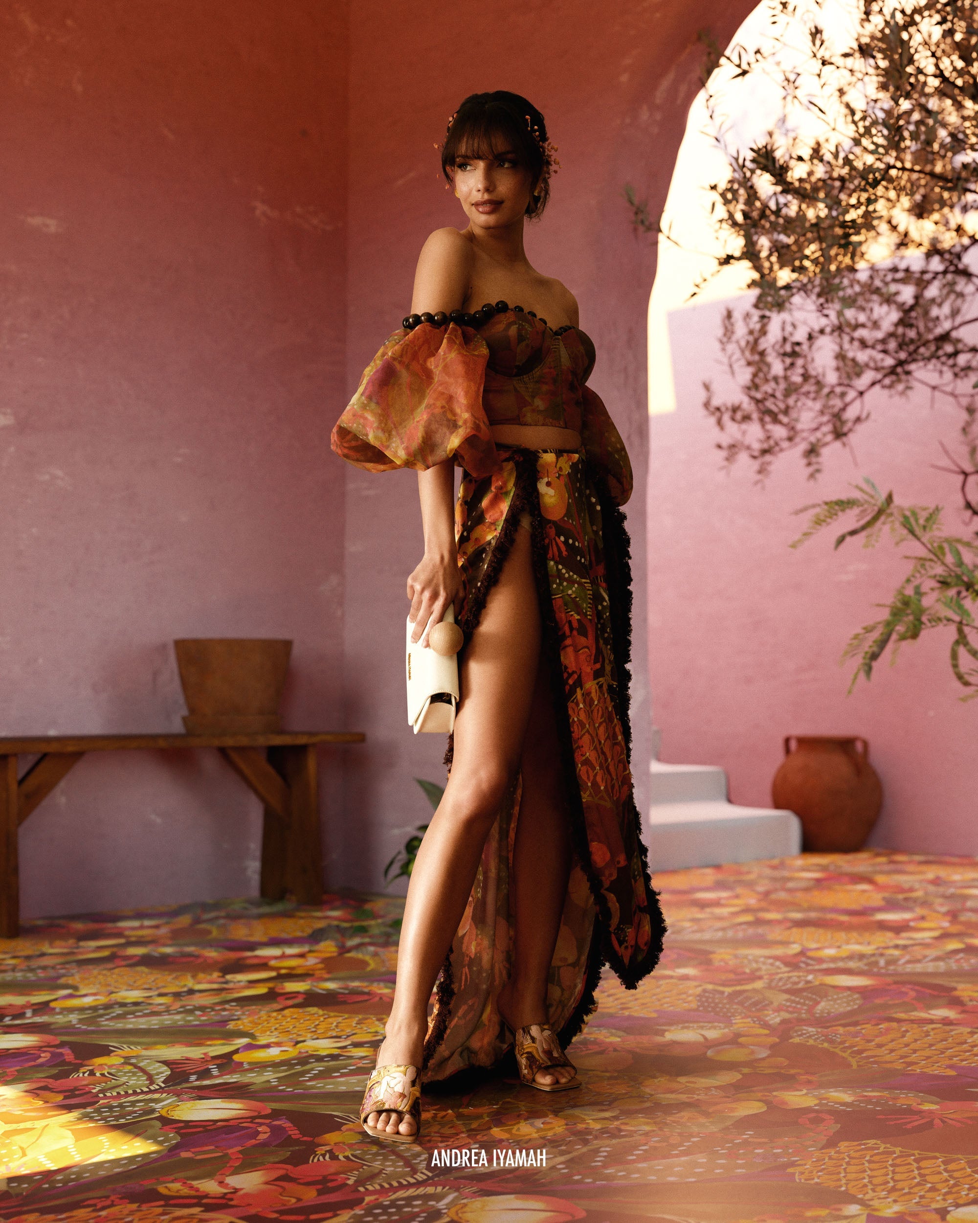 OMMA CROP TOP - KOLA PRINT