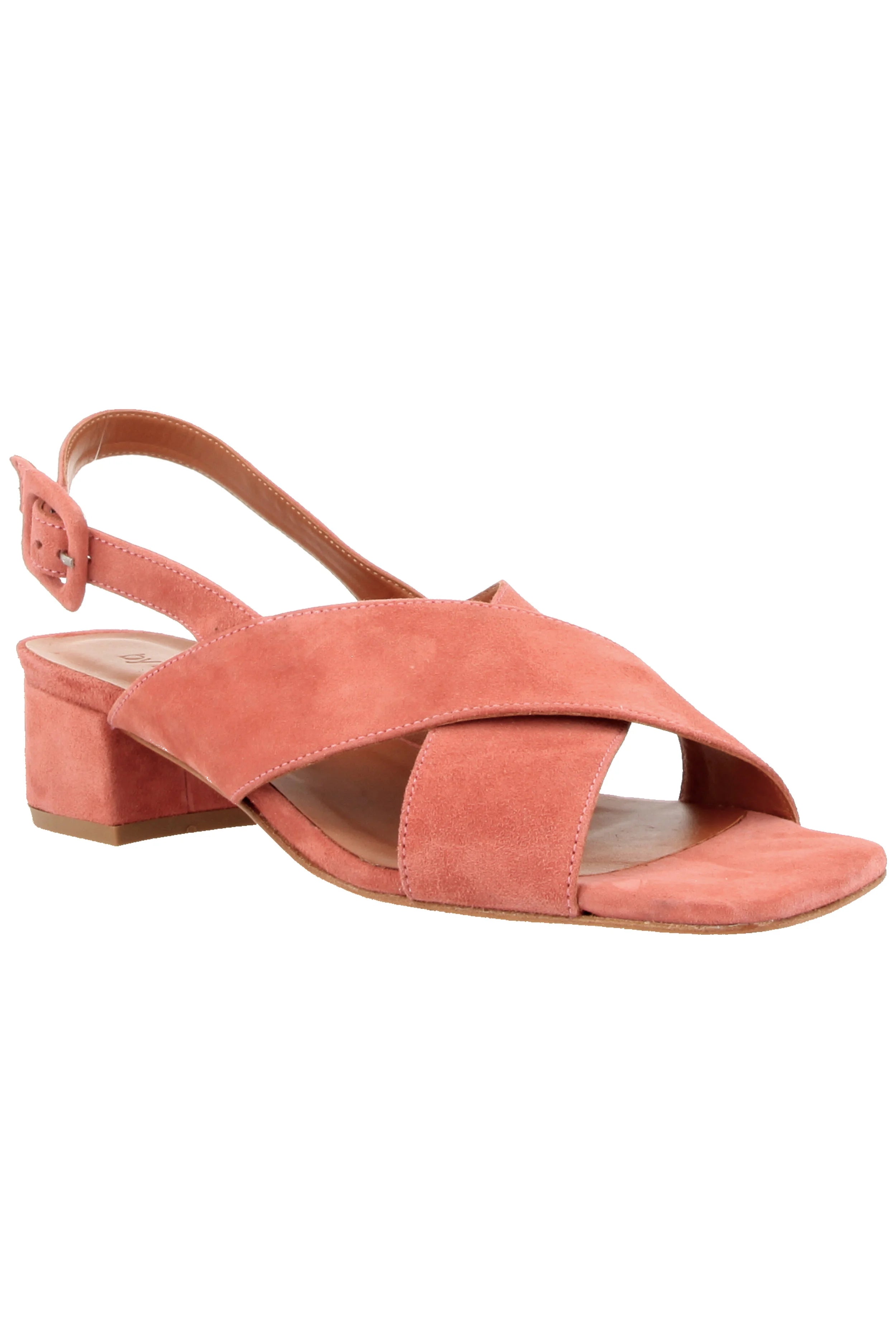 BY FAR Anelia Pink Suede Sandals