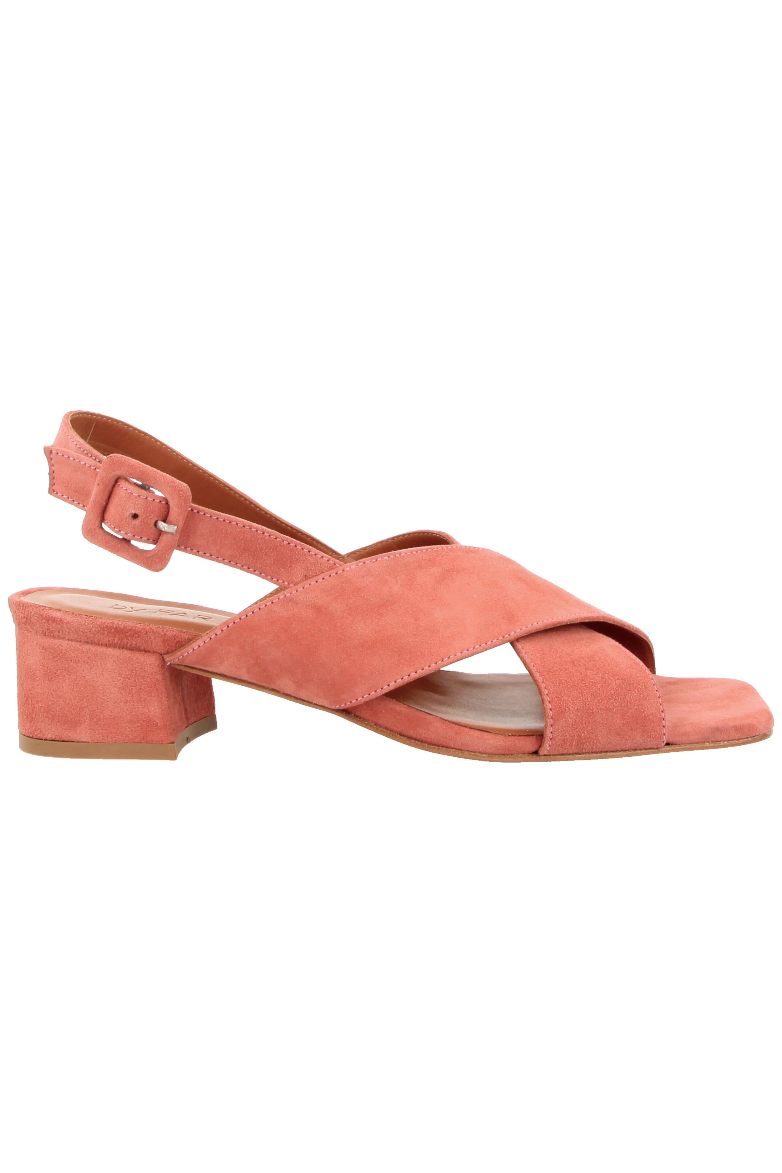 BY FAR Anelia Pink Suede Sandals
