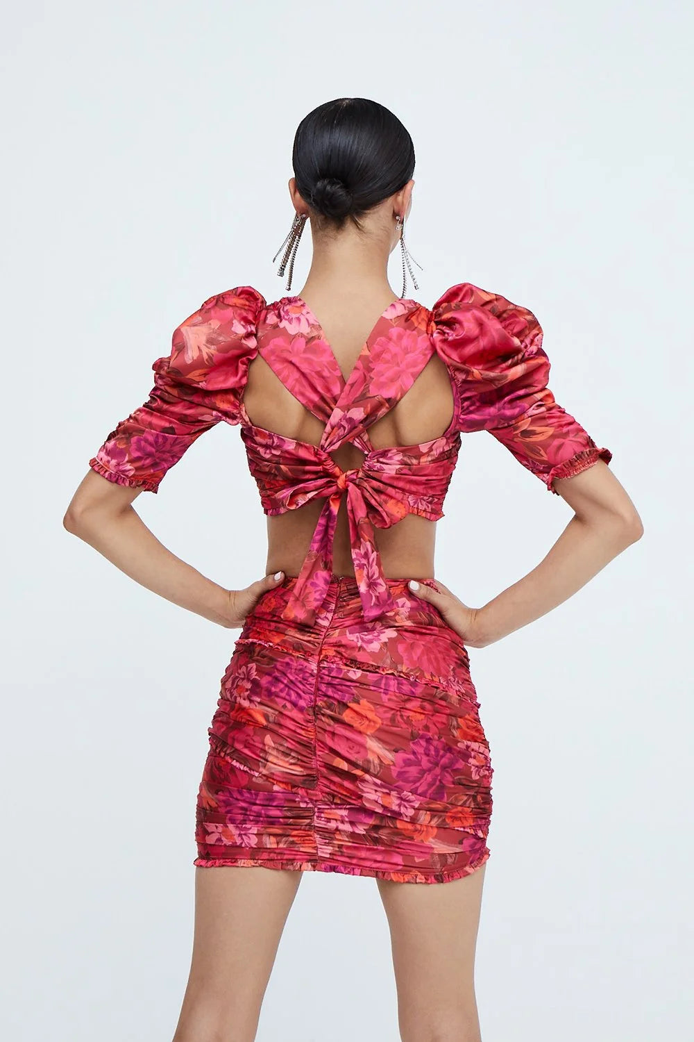 For Love & Lemons Alia Cross Front Crop Top