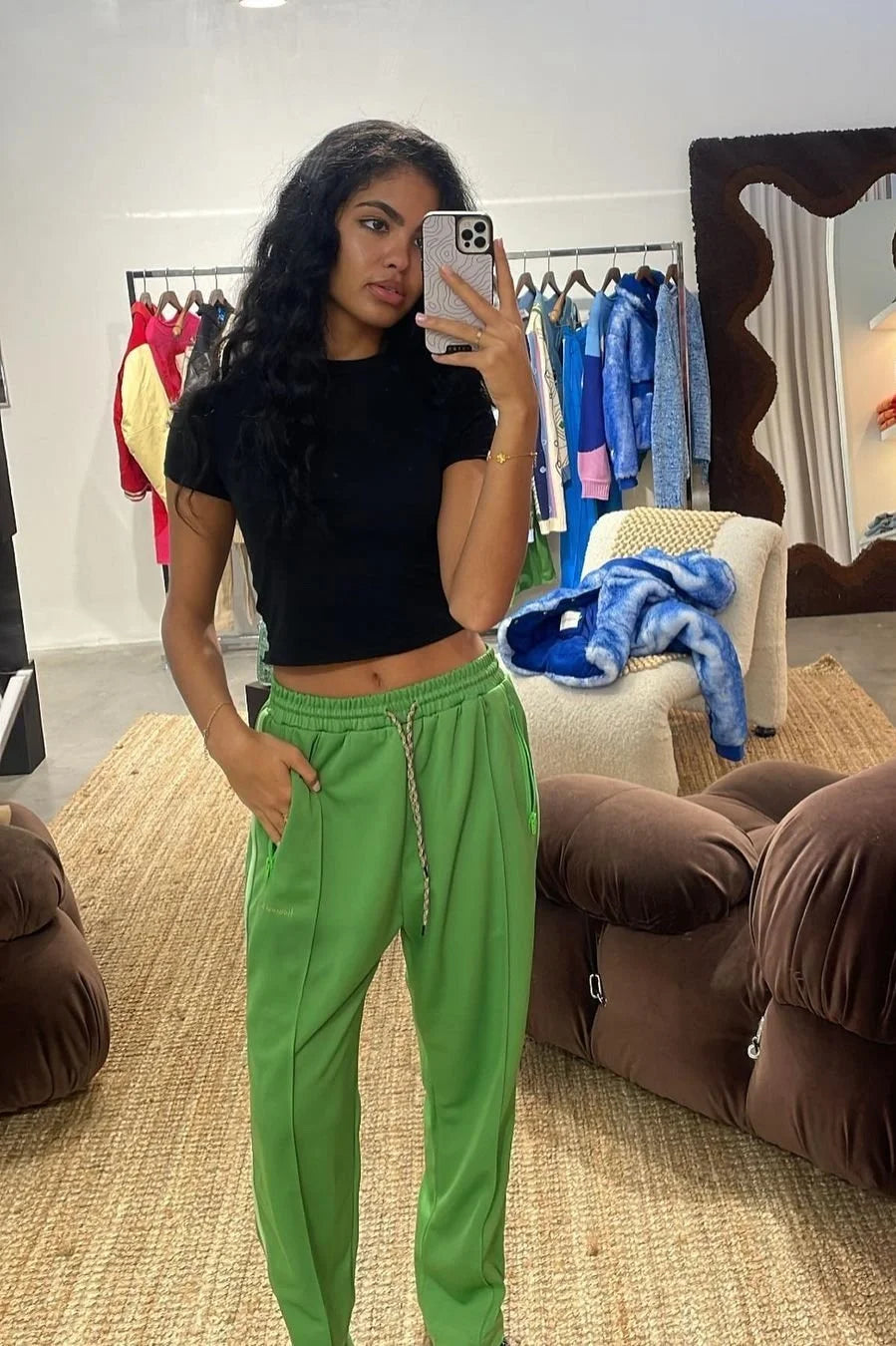 House of Sunny All Star Tracksuit Pant - Perfect Green