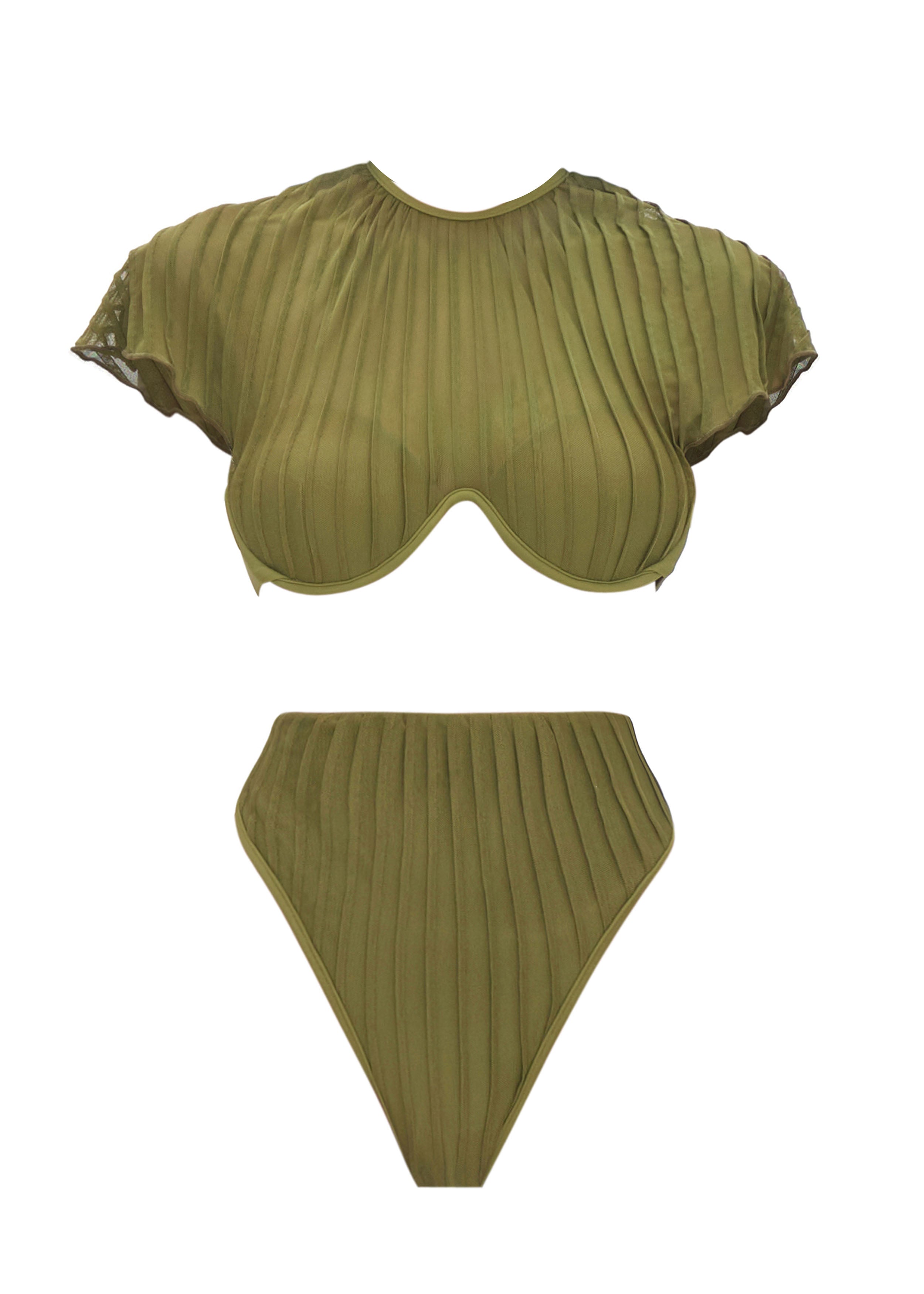 GARA GREEN BIKINI TOP