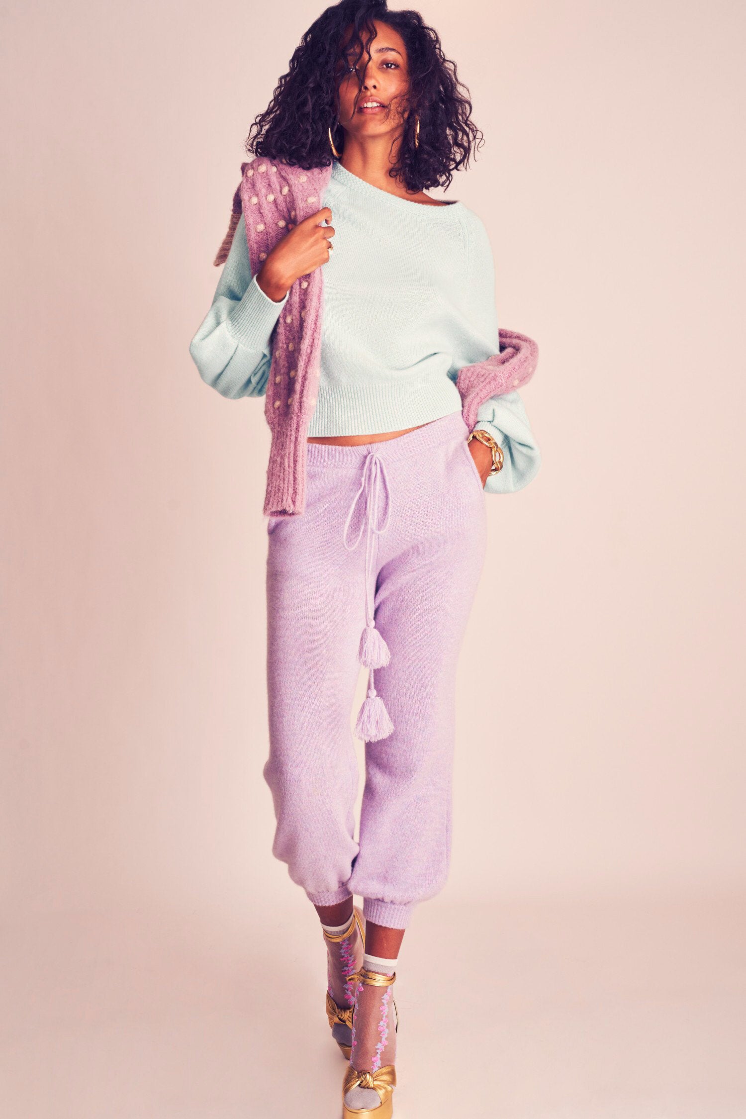 LoveShackFancy Tristan Pants - Purple